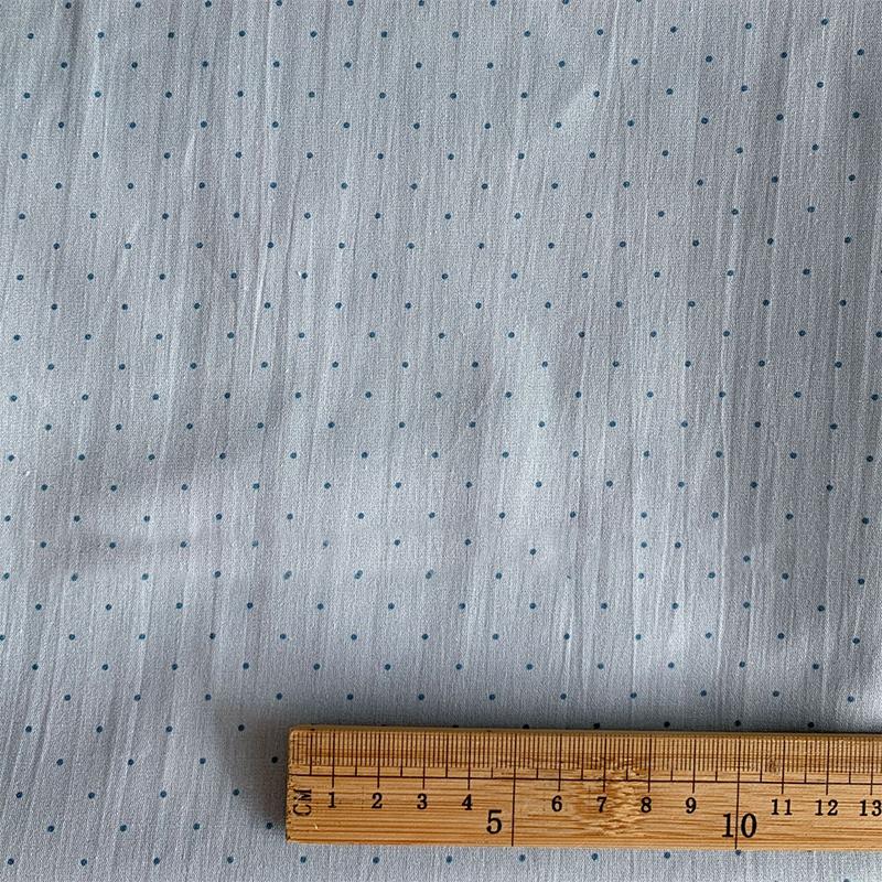 Tela de Algodón 100% de 1 m Cuadrícula Azul Lunares Florales Estampado Digital Tela para Ropa Ropa de Casa Ropa de Cama Manteles Cortinas Manualidades