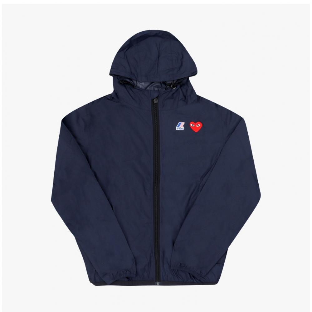 Comme Des Gar Ons Red Double Heart Wappen Jacket Az J501 051