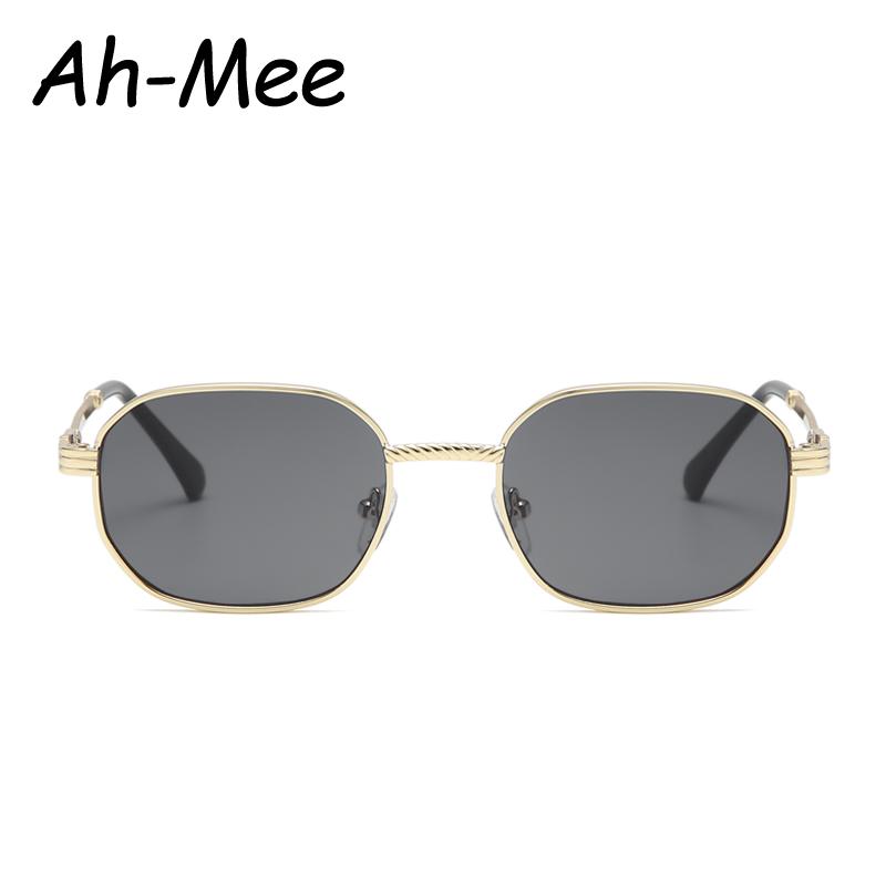 Protective Glasses 2pcs Fashion Metal Square Frame Sunglasses Women Black Gold Unisex Sun Glasses Thread Design Shade UV400