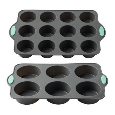 Stampo in Silicone per Torta 6/12 Cavità Mini Teglia Tubo Scanalata Senza BPA Antiaderente Piccolo Stampo per Cottura Torta Stampo in Silicone per Alimenti Regali
