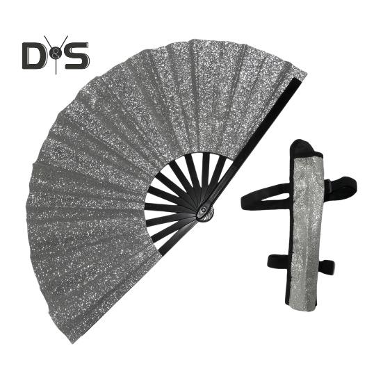 

Светоотражающий складной веер, большой портативный ручной вентилятор, летний охлаждающий вентилятор, украшение для танцевального представления, аксессуары для вечеринок C