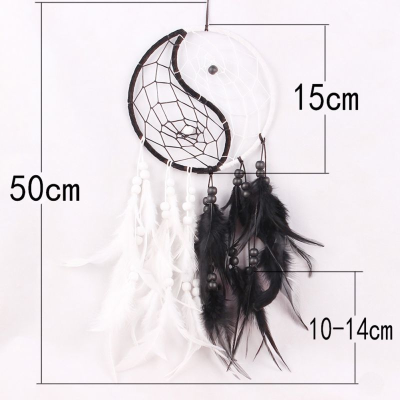 Dream Catcher Wall Decor Boho Feather Hanging Ornament Home Decoration Craft Gift for Bedroom Living Room Balcony Outdoor Car