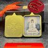 Putuoshan Guanyin Pendant Necklace: Nanhai Guanyin Thangka for Blessing with Child, Bodhisattva Jewelry.