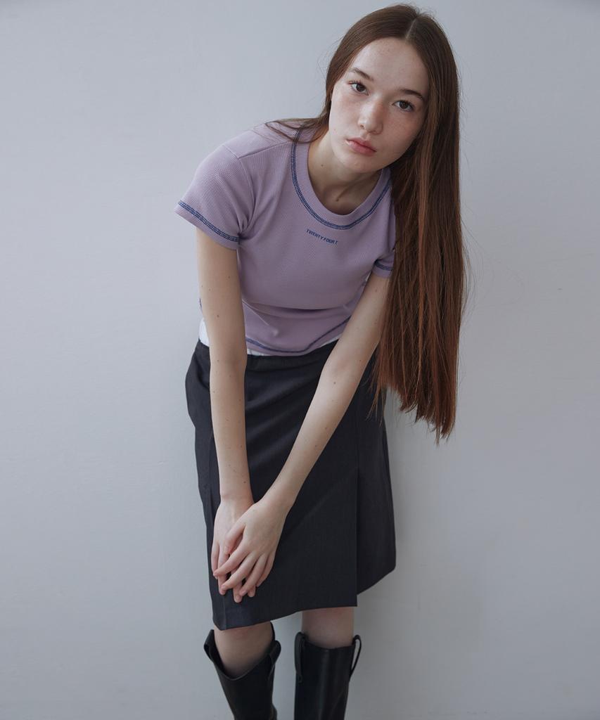 Twenty Forty Kate Pleated Banding Skirt Grey