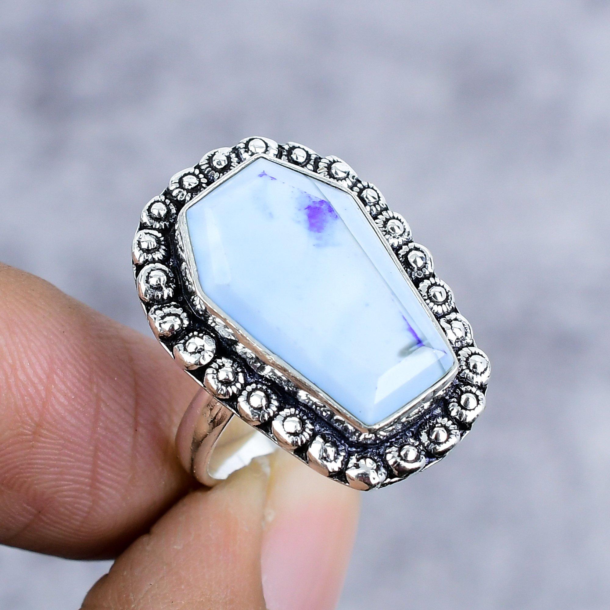 

Owhyee Opal Gemstone Handmade 925 Sterling Silver Jewelry Ring Size 7 M-2594