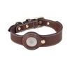Genuine Leather Dog Collar With AirTag Holder Full Grain Removable Screw S/M Sizes