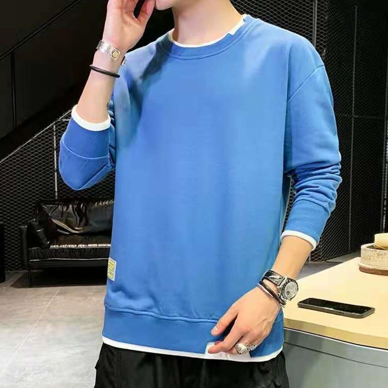 New Style Sweater Men'S Spring And Autumn Men'S Long Sleeved T-Shirt Pullover Round Neck Casual Bottoming Shirt Youth Trend Men'S Top