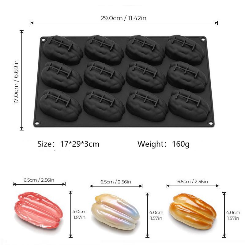 Cross-border Multi-connected Raspberry Mousse Silicone Cake Mold, Easy Release, Temperature Resistant.