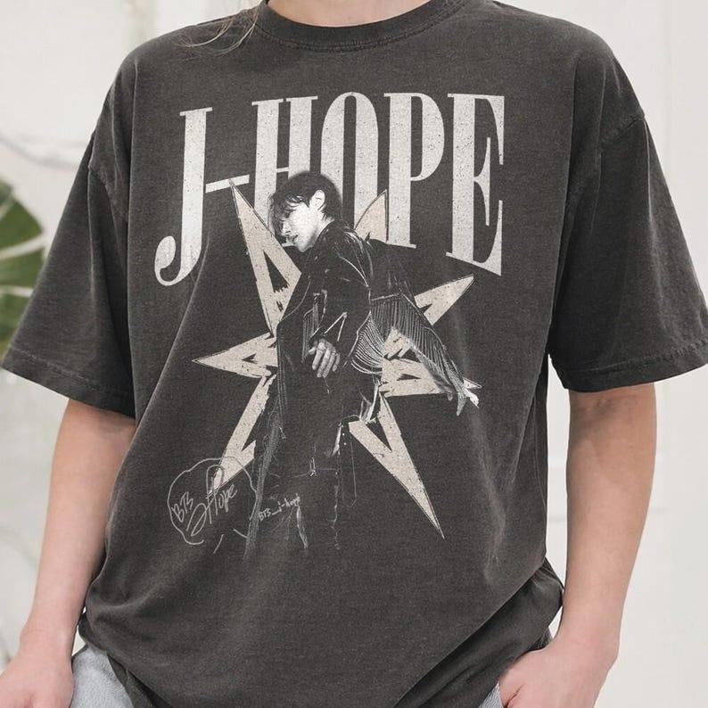 2026 Summer Fashion Trendy Tee Vintage J Hope Shirt, Sugar Kpop Arirang Album Retro 90s Shirt, Gifts for Fan Hip Hop Streetwear Oversized Tshirt