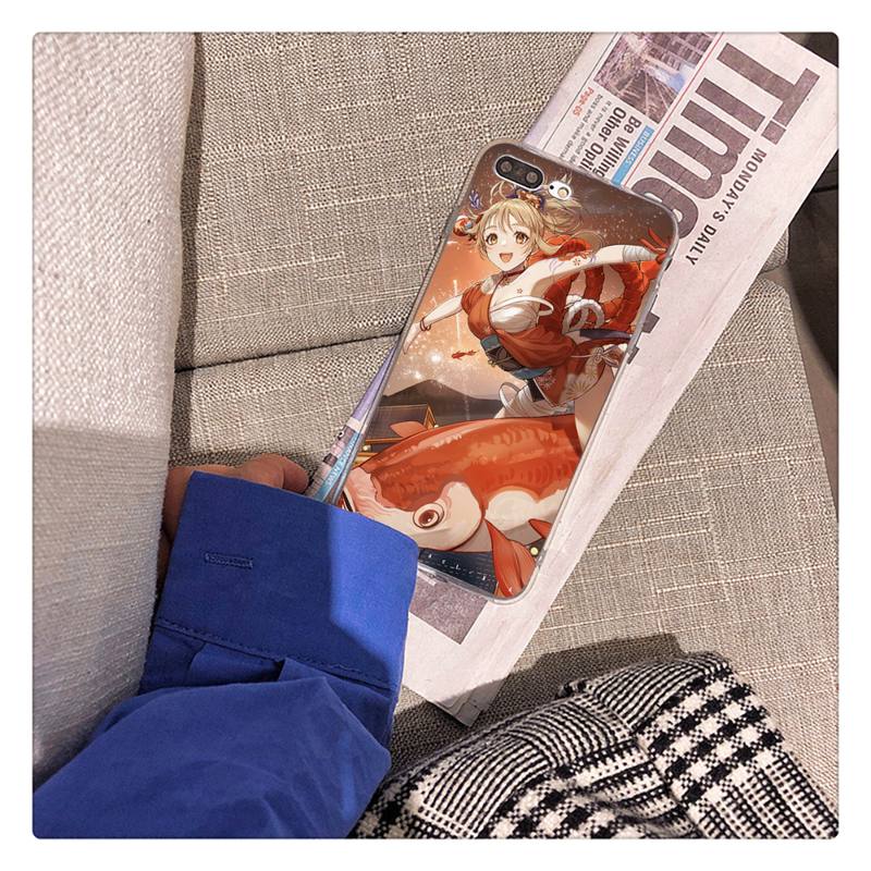 Genshin Impact Yoimiya Handyhülle für iPhone 11 12 13 mini pro XS MAX 8 7 6 6S Plus X 5S SE 2020 XR Hülle