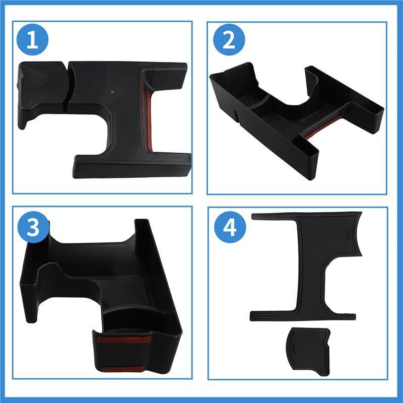 AA92-For Jimny JB64 JB74 Drink Holder Console Storage Tray Gear Shift Storage Box Organizer With Rubber Mat