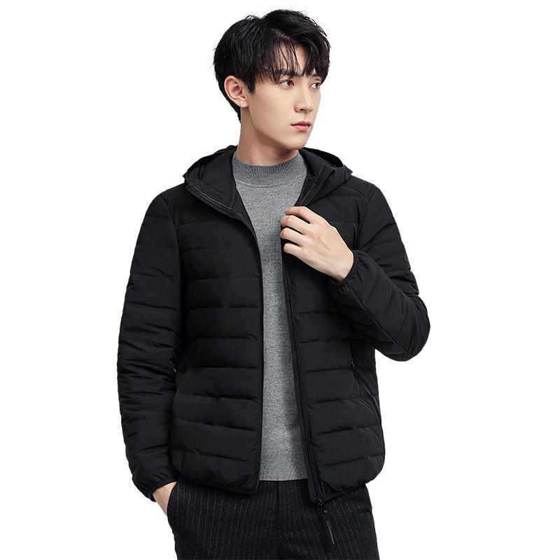 Winter New Lightweight Down Jacket Men's Trend Handsome Casual Short Hooded Top Coat