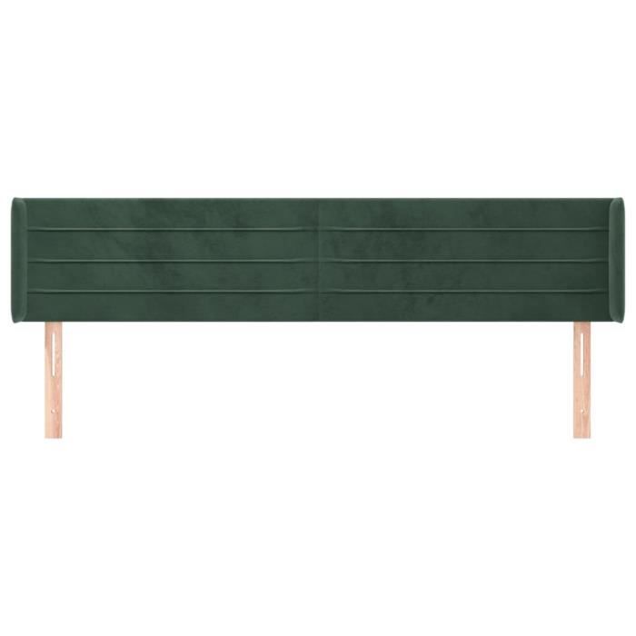 VidaXL Headboard with Ears Dark Green 203x16x78-88 Cm Velvet3118977
