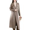 Lapel Waist Double-sided Wool Coat Women's Autumn and Winter New Temperament Wool Coat Plus Medium Style