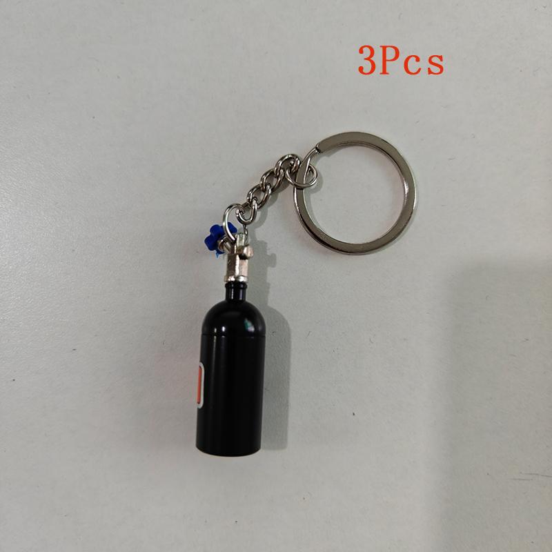 Ajrc 1/10 Simulation Climbing Car Universal Decorative Parts Nos Metal Simulation Nitrogen Bottle With Fixed Chain