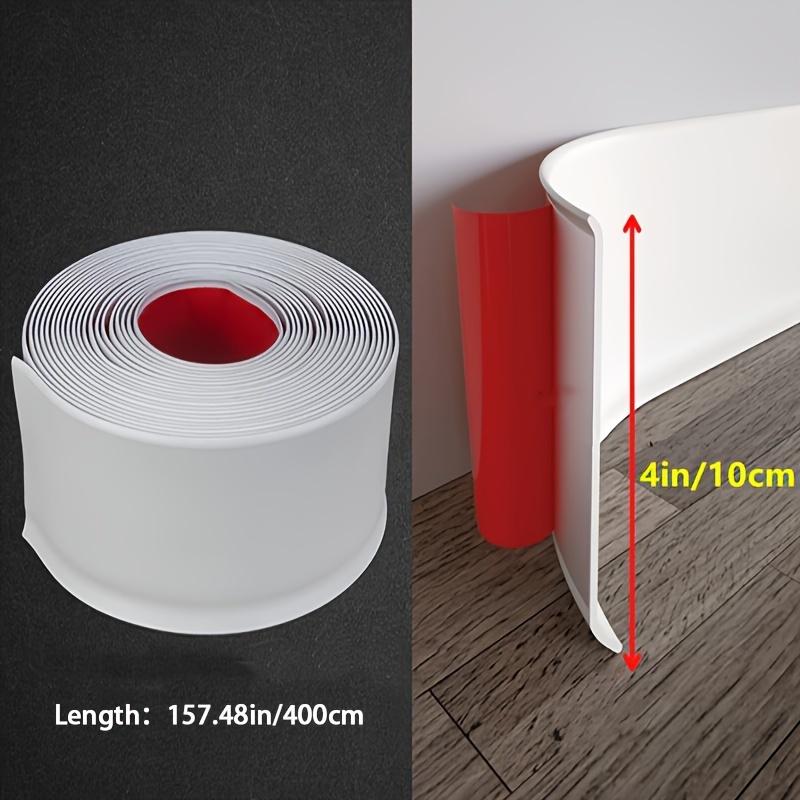 1pc Flexible Baseboard Molding Trim, Self-Adhesive Vinyl Wall Base Cover, Peel And Stick Rubber Wall Base Moulding Trim