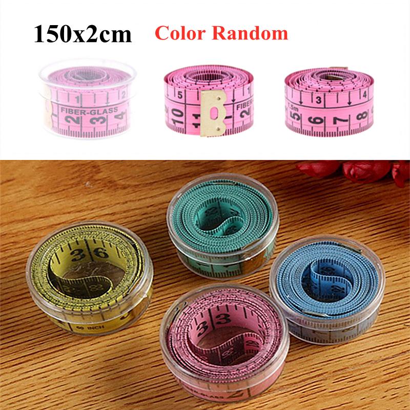 1PC 60in 150cm Body Measuring Ruler Sewing Tailor Tape Measure Mini Soft Flat Ruler Centimeter Meter Sewing Measuring Tape