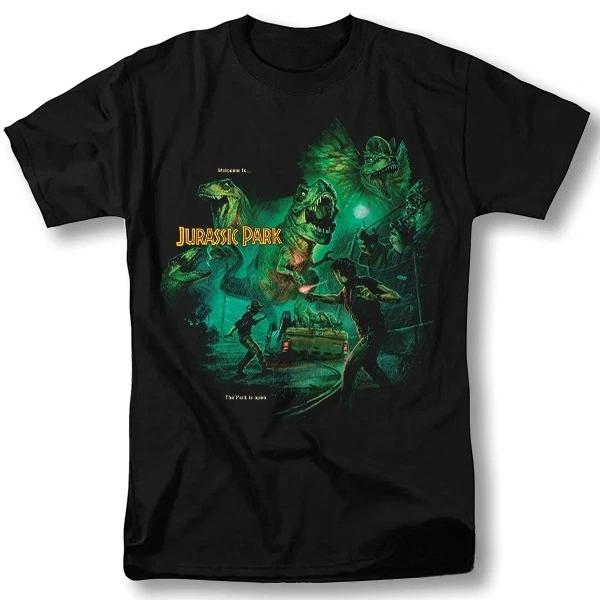 Jurassic Park Shirt Classic Movie Vintage Graphic Design TShirt Unisex Clothing S