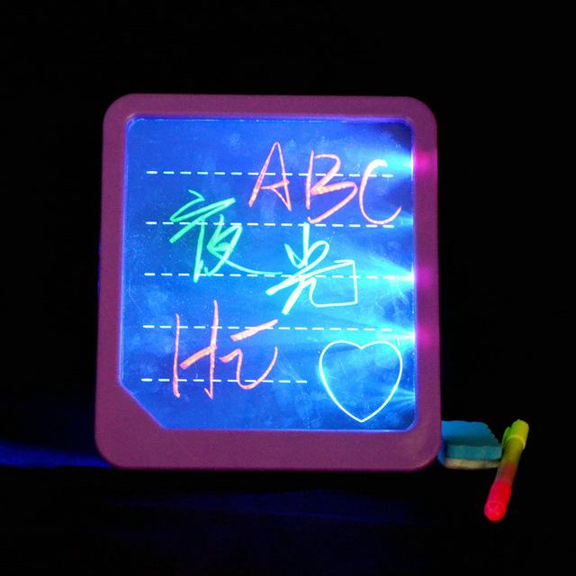 Luminous Toy Acrylic LED Writing Board Light Up Drawing Writing Special Puzzle Education Toy Glowing Toys Gifts for Kid Child A1