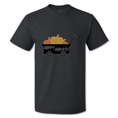 Funny Graphic T Shirts Halloween Harvest Pumpkin In Cart Cotton Nightmare Top