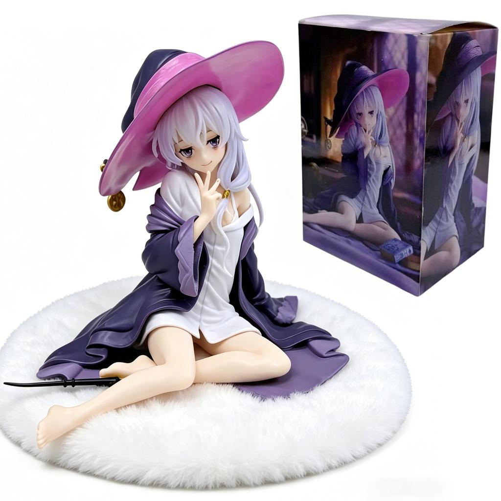 1-2 Stück Elaina Anime Figur Die Wandernde Hexe: Die Reise der Elaina~Entspannungsversion~ Actionfigur Hexe Figur Modell Spielzeug Geschenk