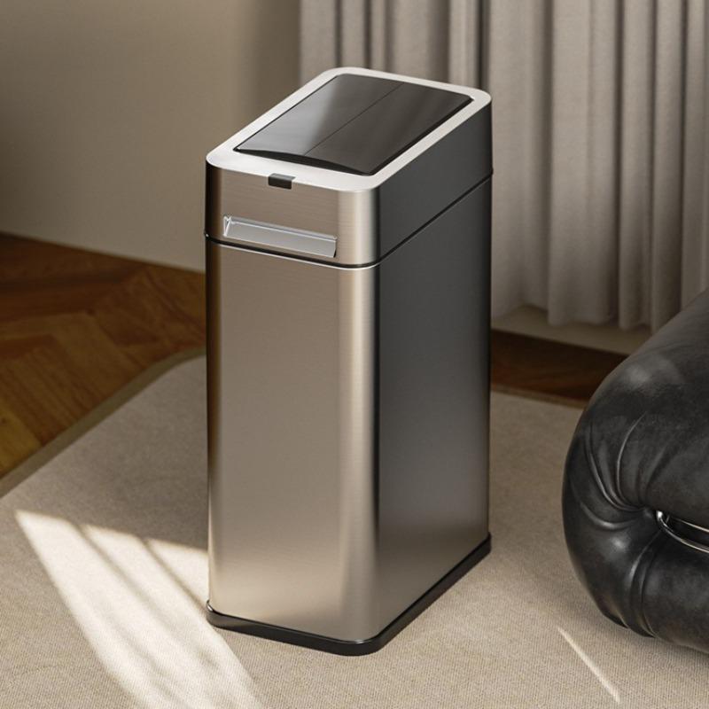 Intelligent Induction Trash Can Living Room Waste Bins Bathroom Automatic Large Capacity Waste Bins with Light Bedroom Trash Can