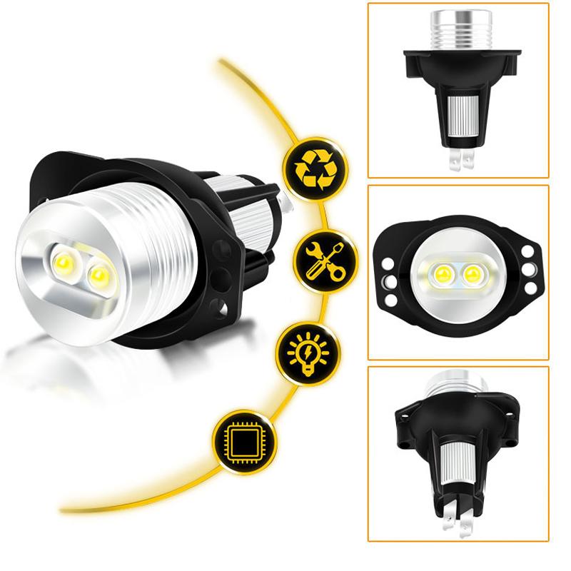 2Pcs LED Car Angel Eyes Marker Lights Bulbs for BMW E90 E91 3 Series 325i 325xi 328i 328xi 330i 330xi 335i 2005-2008 Fog Lamp