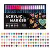 Dual-Tip Stackable Acrylic Markers - Quick-Drying Christmas Greeting Card Pens