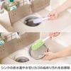 Yamazaki Sangyo Cleaning Brush for Drains, Grooves, and Everywhere, Busbon-kun, Short Handle, Pink, 189786