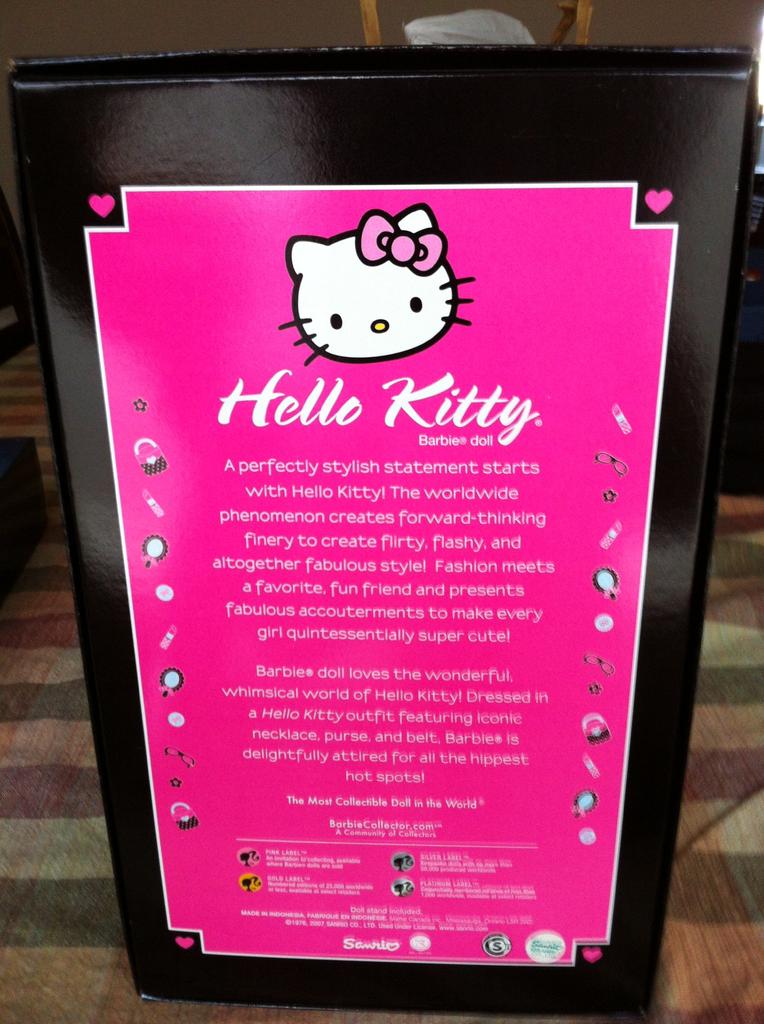Barbie Hello Kitty Barbie L4687 (Pink Label)