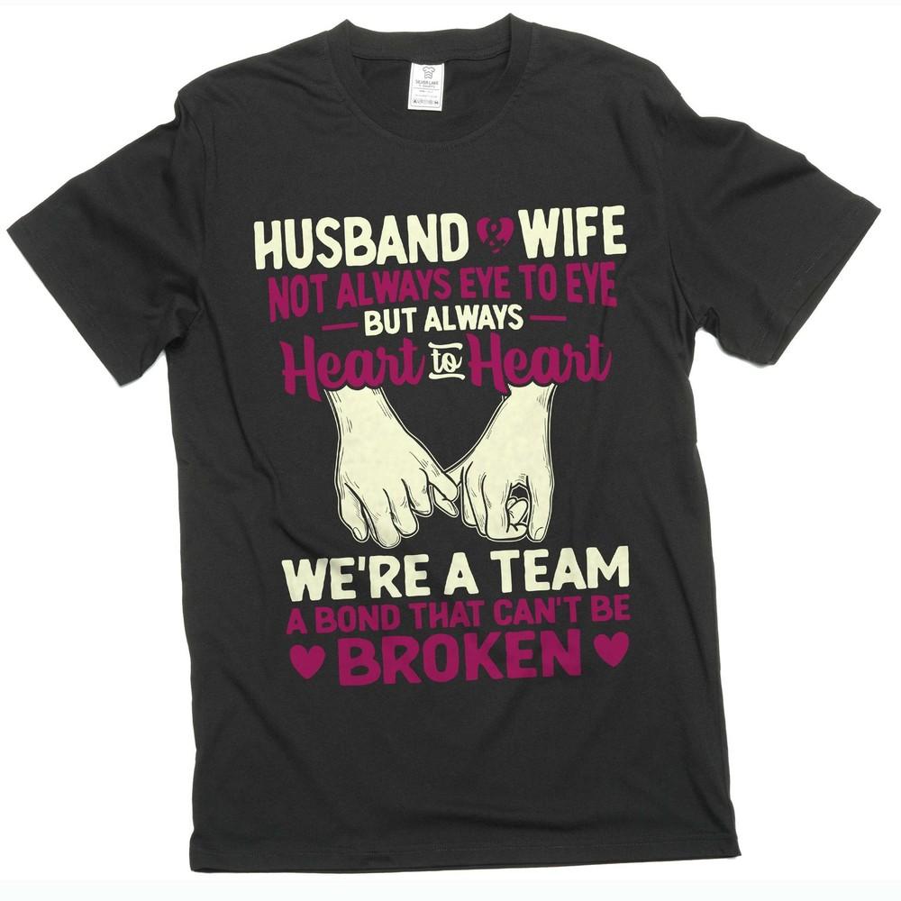 Men's Husband and Wife T-shirt Couple Valentine's Day Anniversary Family Gifts