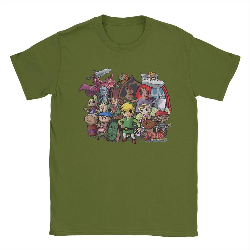 Zeldas The Windwaker Group Shot T Shirts Unisexs 100 Cotton Funny TShirt Crewneck Tee Shirt Short Sleeve Clothes Birthday Gift