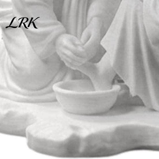 Small Desktop Religious Figurines 3D Printed Foot Washing Figurine Ornament, Statue, Premium Interior Ornaments Spiritual Table Decoration for
