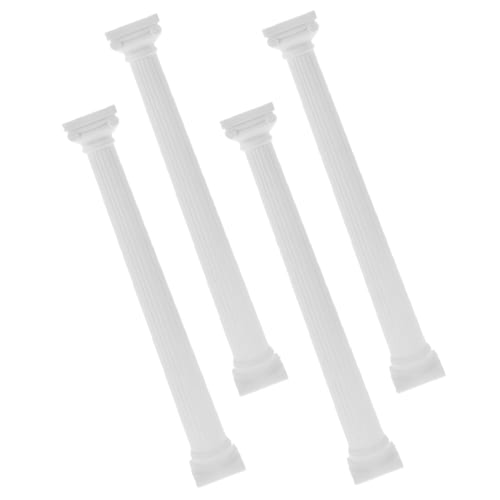 CAXUSD 4-Piece Roman Column Model, White Roman Column, Column Planter, Pillar Sculpture, Garden Roman Column Statue, Aquarium Roman Column, Roman Colu