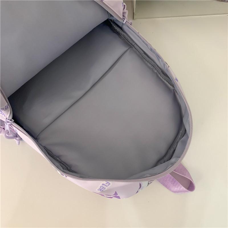 New small fresh junior high school college student schoolbag simple casual large capacity women's backpack light travel backpack