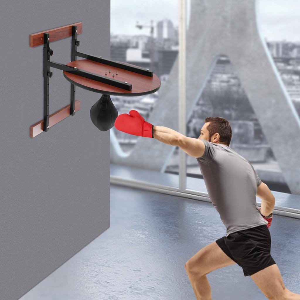 Speed Bag Platform Steel Kit,Black Adjustable Boxing Training Equipment Wall Mounted 63.8*58cm for Gyms,Boxing Gyms