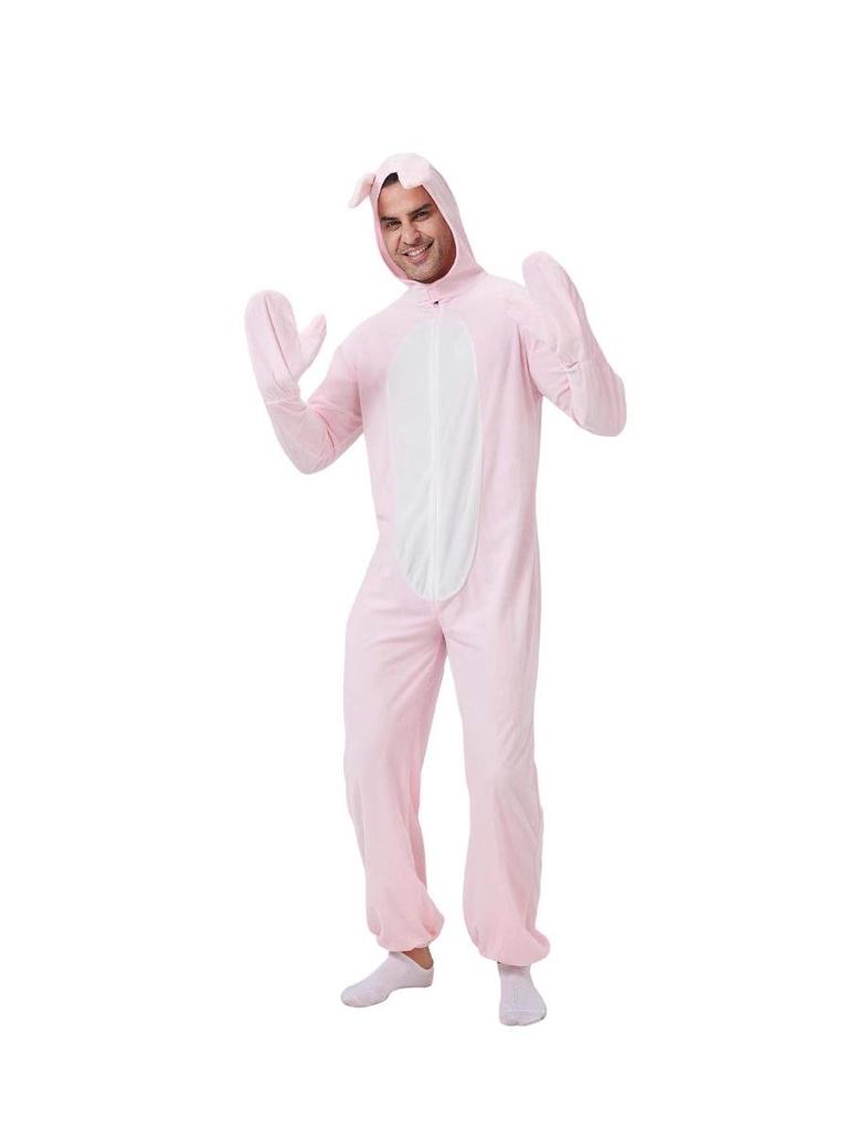 Unisex Adult Cute Pink Big Rabbit Masquerade Cosplay Costume