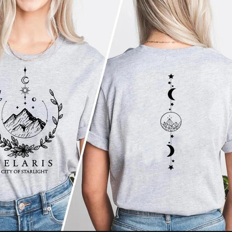 

ACOTAR T Shirt Women Velaris City of Starlight T-shirt SJM Merch Bookish Book Lover Tees Cotton Short Sleeve Tee Women Clothes 4XL