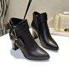 Women'S Sexy Heels  Autumn Winter Platform Buckle Pointed Ankle Boots Fashion High Quality Designer Women'S Boot Botas Mujer