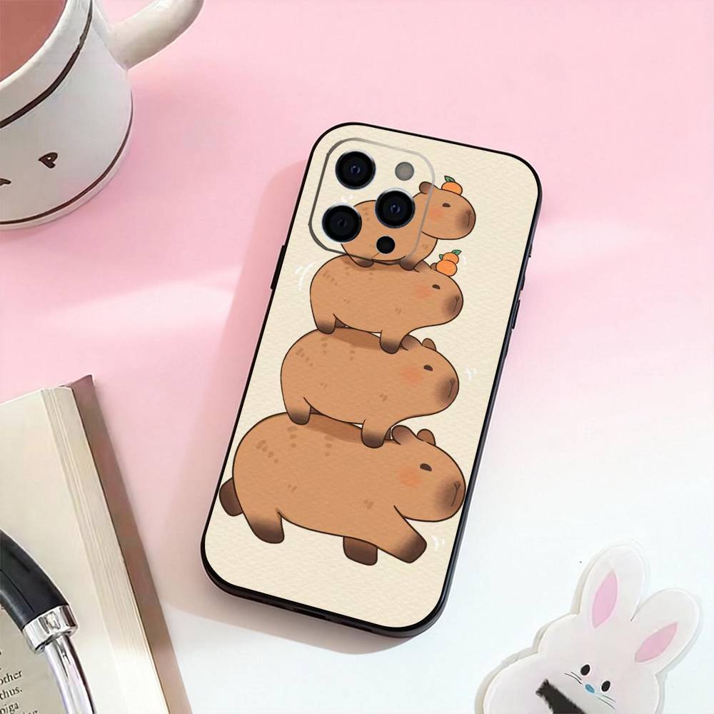 

Милый Чехол-Капибара для Телефона Силиконовый Мягкий Для IPhone 17,16,15,14,13,12,11,XS,Plus Pro Max iPhone14Pro