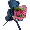 Plush Teddy Denim Dot Pattern with Fluffy and Perfect As a Gift or 751295 Q-FLA Bear, Ribbon, Cuddly, Celebration,
