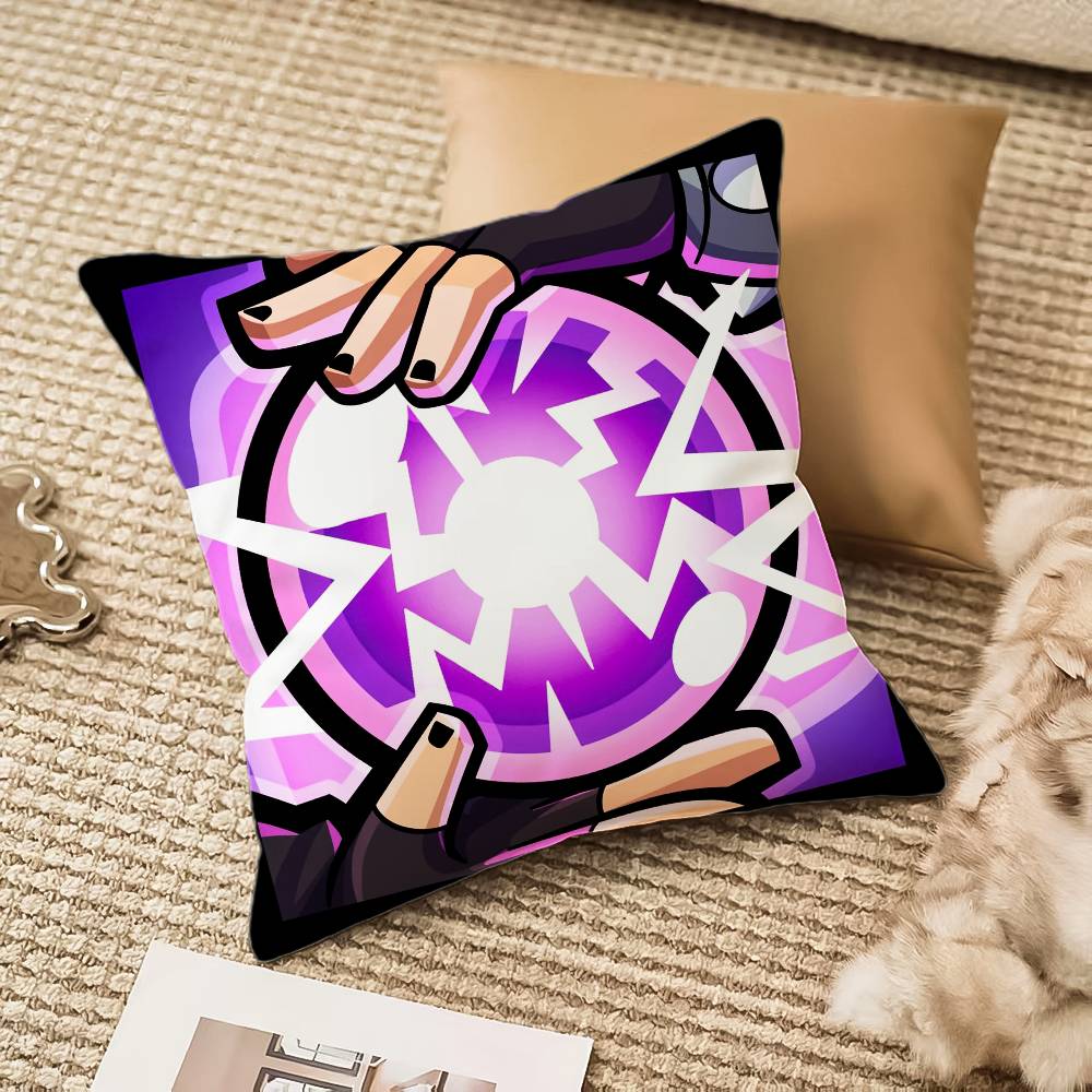 B-Brawl Anime S-Stars Pillow Case Anti-dustmite Pillowcase Invisible Zipper Silky Short Plush Sofa Cushion Cover