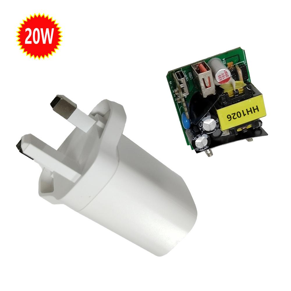 

UK Standard Single Port 20W Wall Charger – CE/FCC Certified 20W чорний