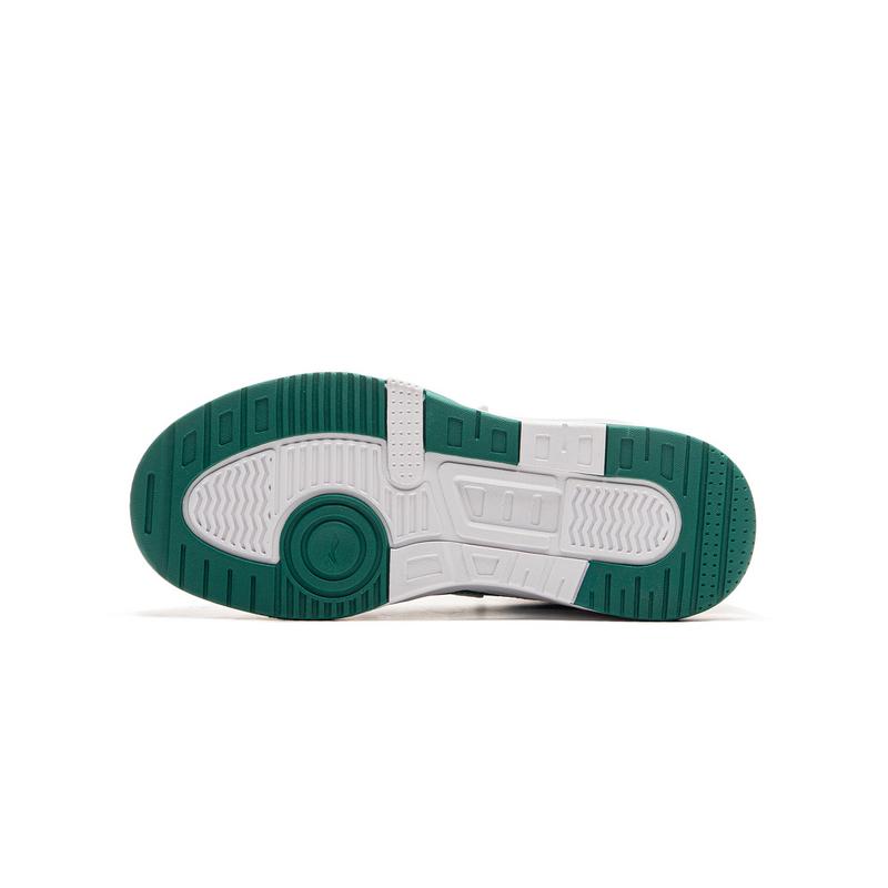 Li Ning Kids High-Top Casual Shoes Kids Sneakers White Green YKCU194-11