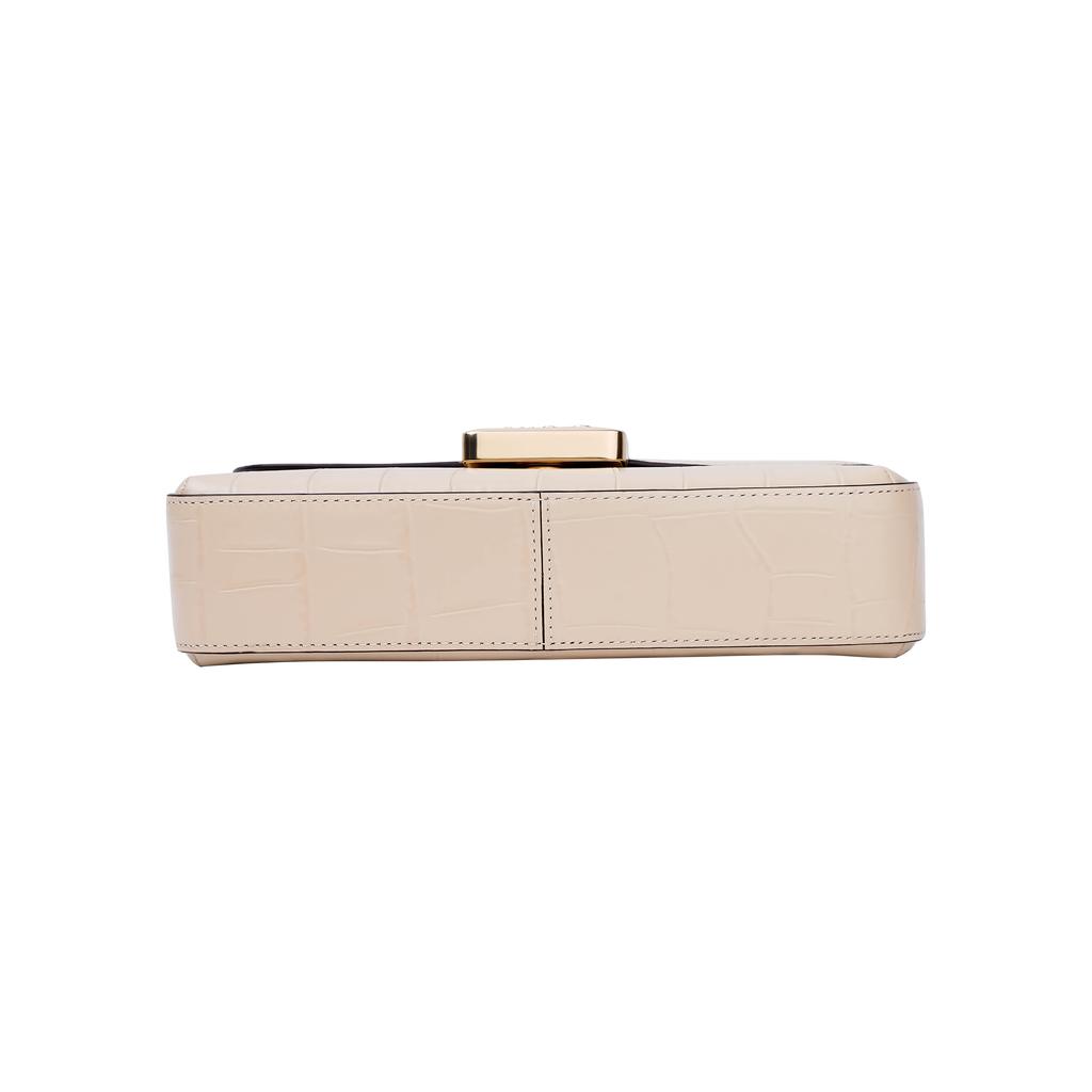 New COACH Grace Crocodile Embossed Leather Handbag Shoulder Bag Crossbody Bag Mini Women's Ivory White CF374-IMIVO