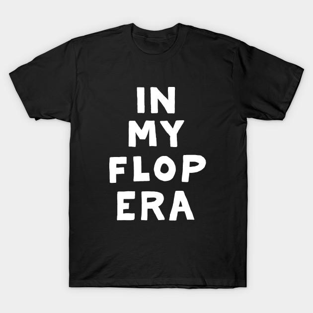 

Men Black Print T-shirt In My Flop Era (Dark Mode) No-Cut Transfer Paper Print Cotton Tshirt 3XL чорний