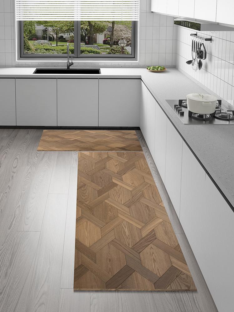 

Противоскользящие Маслостойкие Кухонные Ковры Водонепроницаемый ПВХ Ковер Легко Моющийся Легкий в Уходе Коврик Можно Отрезать Домашняя Гостиная Дверные Коврики Alfombra 50x80cm