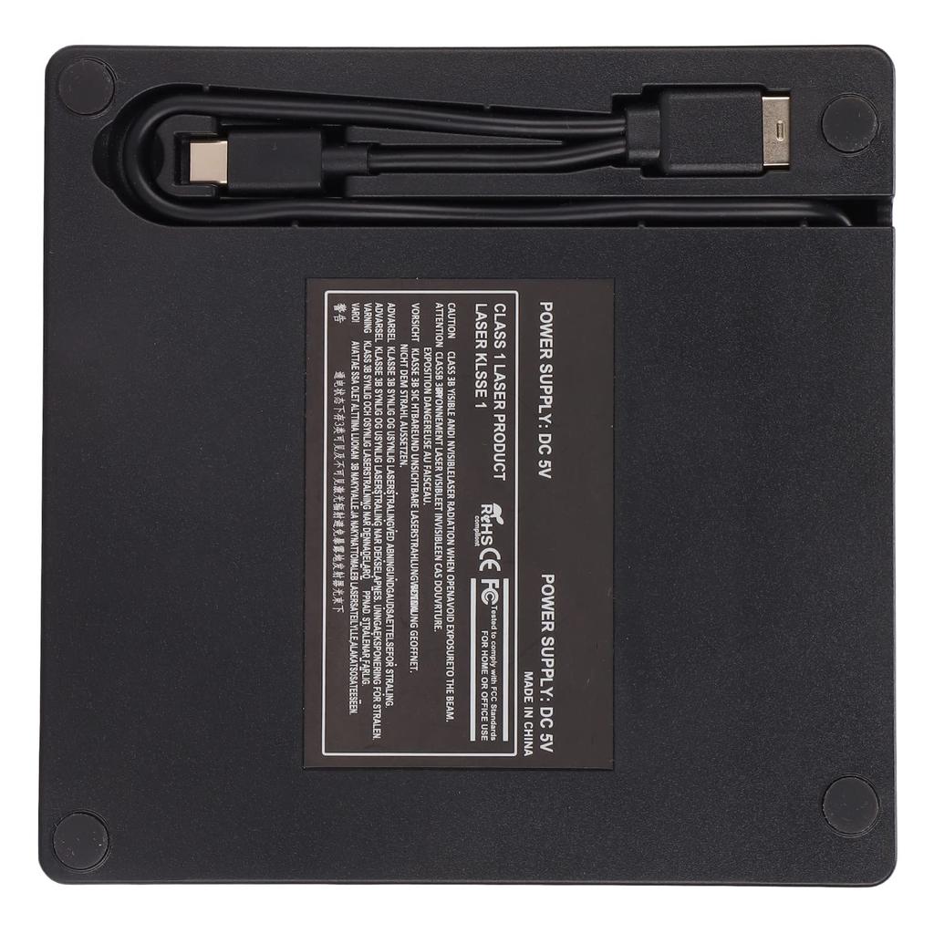 Hilitand External DVD Drive Box Removable 5Gbps Laptop Optical Drive Enclosure for SATA DVD RW Drive USB3.0/USB2.0 12.7mm/9.5mm