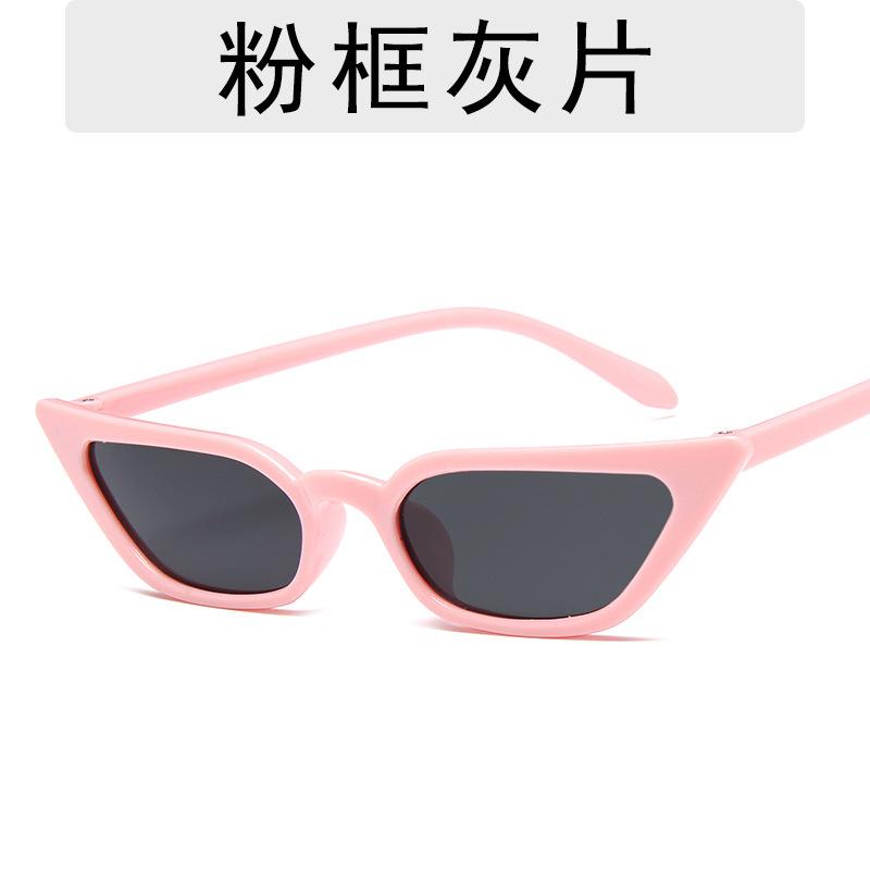 Fashion Sunglasses Woman Brand Designer Vintage Retro Triangular Cat Eye Glasses  Transparent Ocean UV400