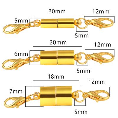 Lot de 2 fermoirs magnétiques de haute qualité pour bracelets, accessoires de bijoux, fermoirs magnétiques, connecteurs de bijoux, fermoirs cylindriques, boucle ronde, fabrication de bijoux